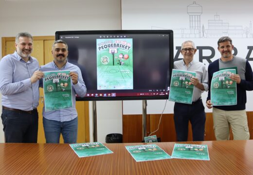 Máis de 400 nenas e nenos de 24 clubs celebrarán o Día das Letras Galegas xogando ao baloncesto en Carballo